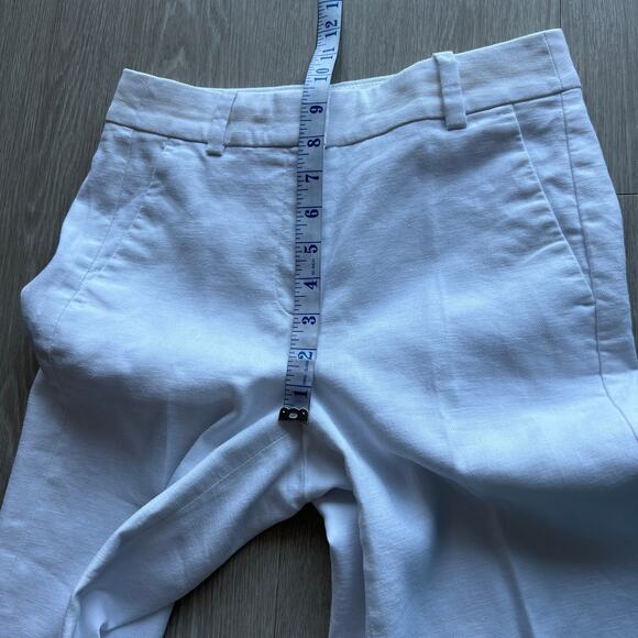 J Crew Carolina Flare Pant In Stretch Linen Blend Womens Size 00 White - Picture 5 of 13